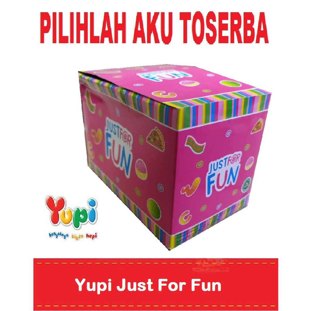 YUPI JUST FOR FUN BOX isi 12 PCS - ( HARGA PER BOX )