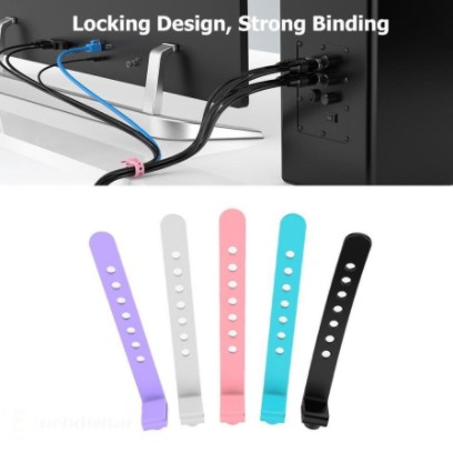 Cable tie cord orico fixer silicone 5 pack sg-rh5 - Pengikat kabel universal