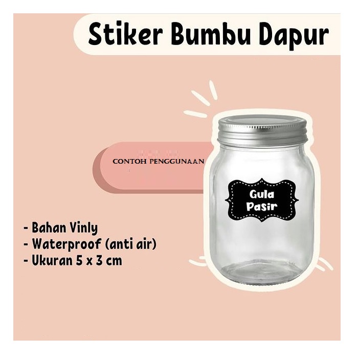 

Sticker Label Bumbu - Label Dapur - Sticker Nama / Label Serbaguna Anti Air