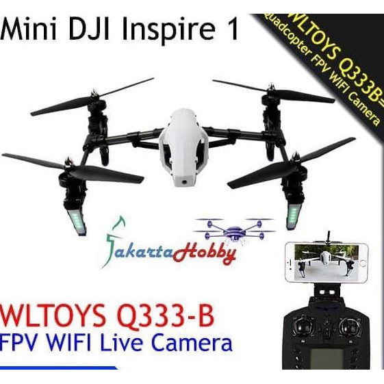 TERBARU  WLtoys Q333B Q333-B 2.4GHz WiFi FPV LIVE KAMERA Mini DJI Inspire
