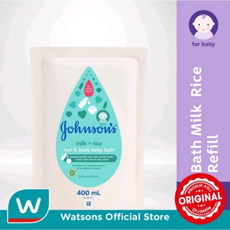 JOHNSON'S Baby Milk Bath Refill 400ml
