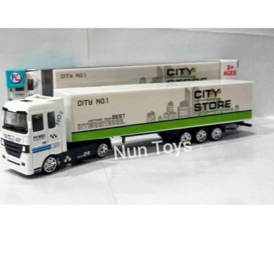 >Banyak Dicari Mainan Diecast Mobil Truck Box Kontainer City Store - Istimewa
