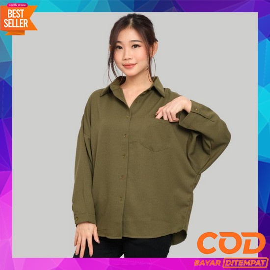 Baju Atasan Blouse Bluse Blus Wanita Lengan Pendek Fashion Remaja Wani Monellina Balbi Kemeja Batwin