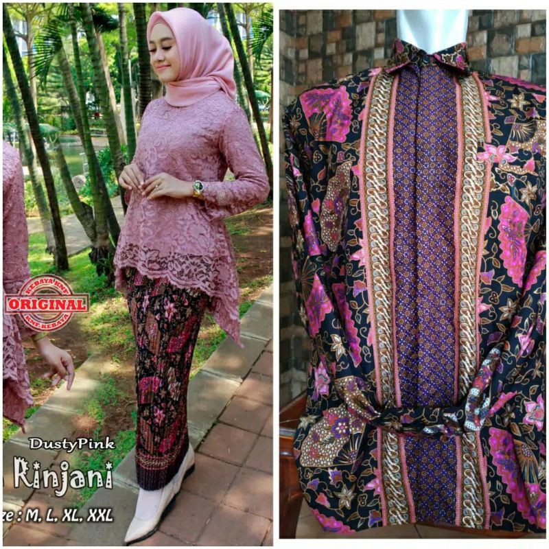 Real pict ~ Couple kebaya rinjani brokat terbaru / kebaya wisuda / kebaya tunangan