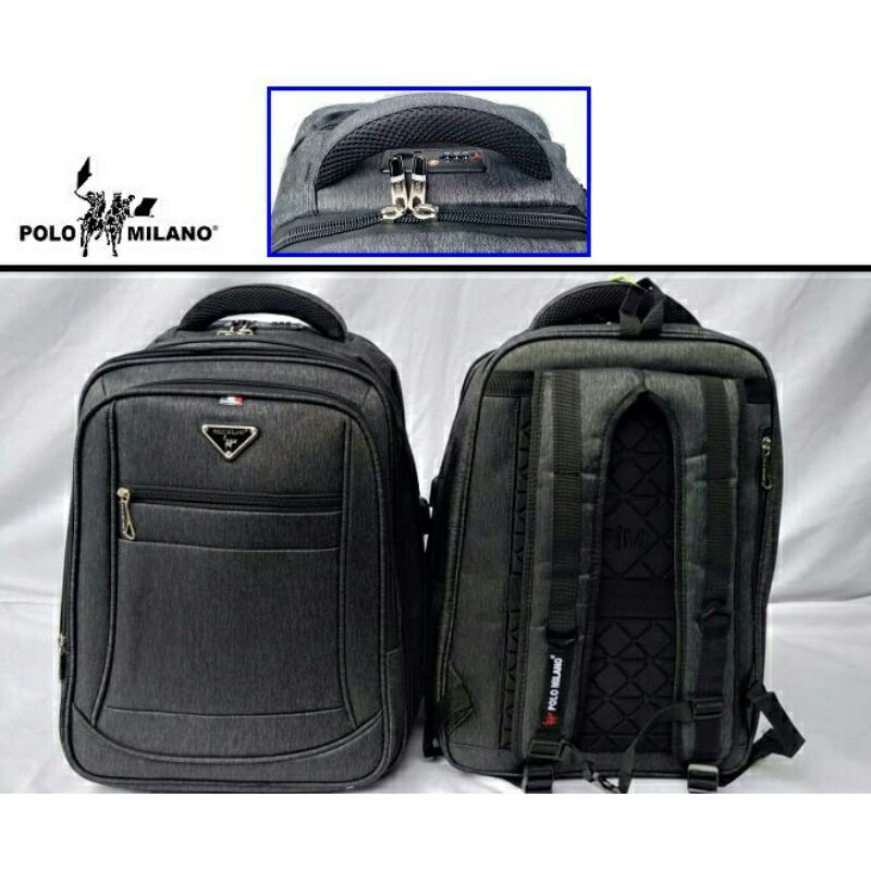 RANSEL LAPTOP USB POLO MILANO BEST SELLER TERLARIS TERMURAH