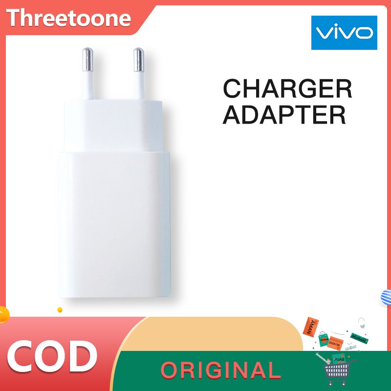 Vivo Charger USB 10W - V1020D-EU - Output : 5V / 2A - Putih Travel Charge