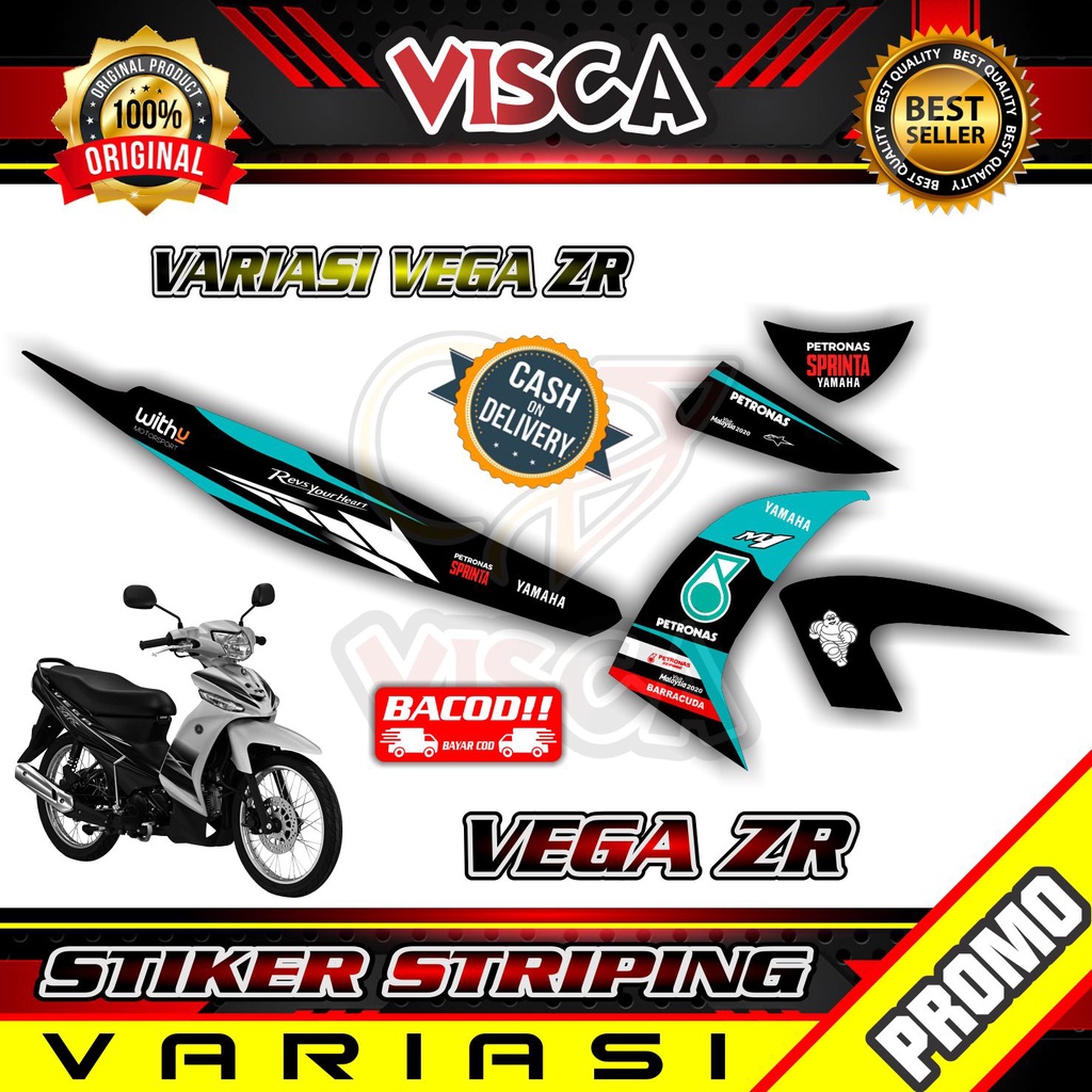 Striping Vega ZR - Stiker Sticker Striping Variasi Lis Yamaha Vega ZR - Striping Hologram Vega ZR Pe