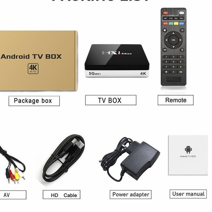 Special Price.. TV Box 4GB HX1max RK3318 4G Ram 32G Rom Android 9.0 STB TV Box 4K 5G Wifi Android Tv