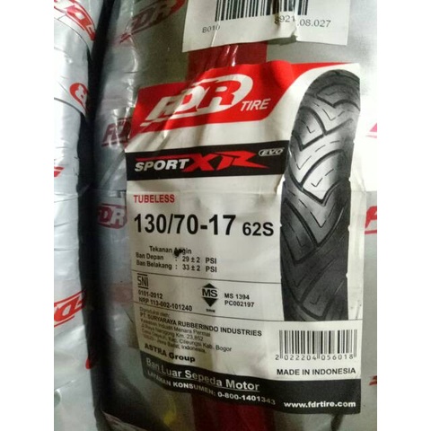 Ban FDR 130/70-17 SPORT XR TUBELESS