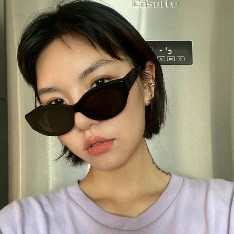 (YUZHU) COD Gaya Korea Retro Kacamata Bingkai Kecil Wanita INS Fashion Hip Hop Kacamata Pria