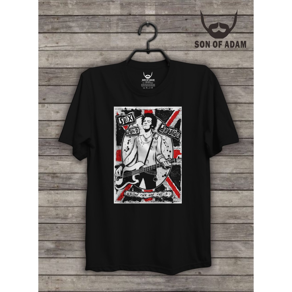 KAOS PRIA CUSTOM SABLON PRINTING KILLED ROCK N ROLL