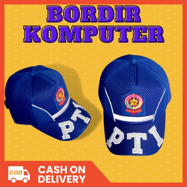 Topi Satpol PP dan Topi Polisi Bahan Kain Jaring dan Mesh/Unisex dengan Bordir Velcro Perekat/Polisi