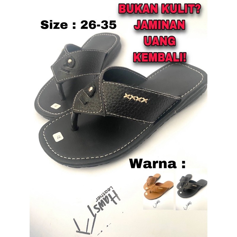 TERMURAH sandal anak laki-laki sandal kulit sandal cowok asli kulit sukaregang garut