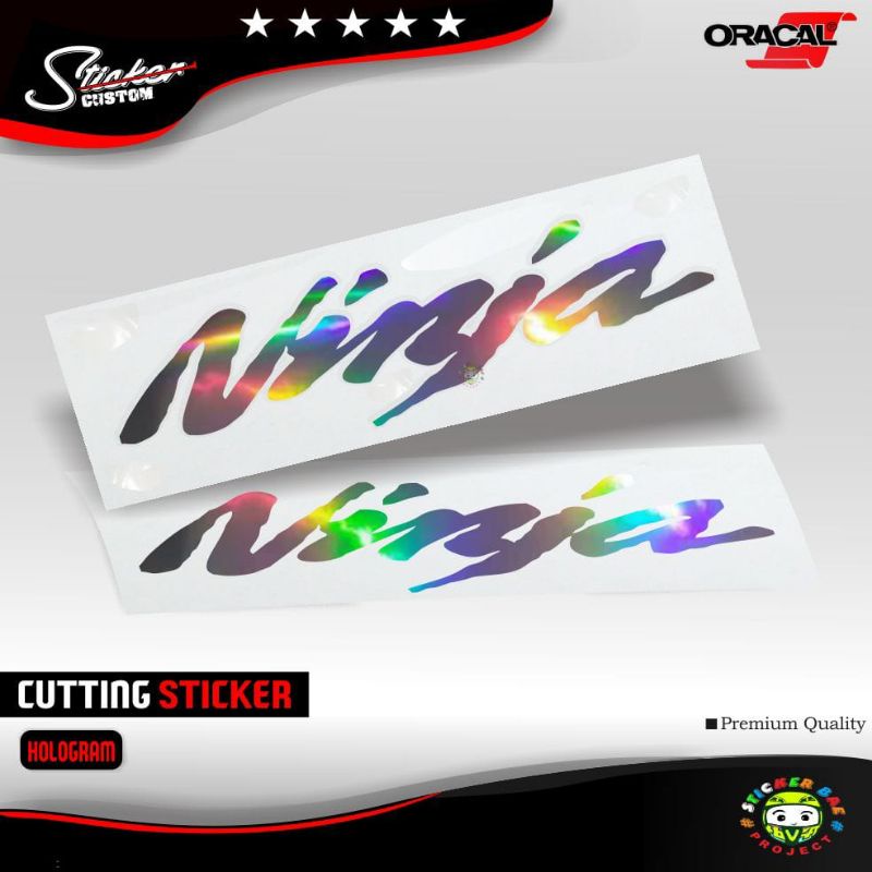 Sticker cutting ninja r rr ~ 2pcs stiker NINJA stiker motor ninja