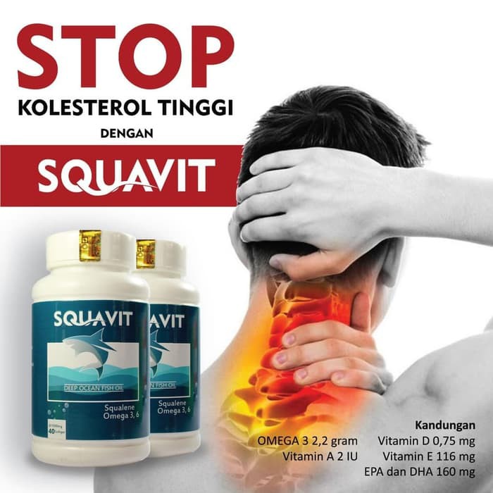 SQUAVIT Minyak Ikan Deep Ocean Fish Liver Oil Squalene Omega Squa 3 6 omg