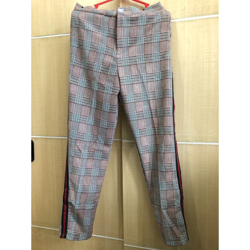 Brown Houndstooth Pants