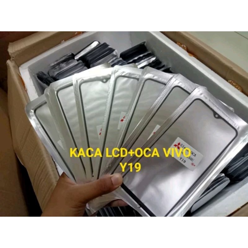 KACA LCD+LEM OCA KERING VIVO Y19 GLASS TOUCHSCREEN KACA DEPAN