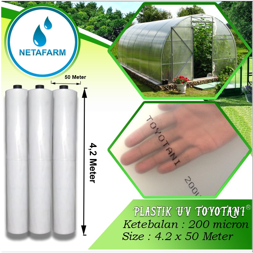 Plastik UV Toyotani Tebal 200 micron Lebar 4,2 meter - Per meter