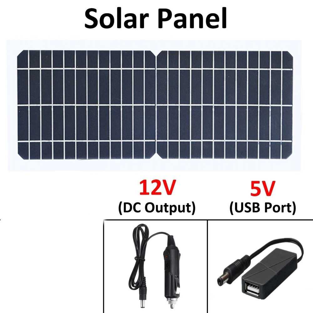 BOGUANG Charger Solar Panel Portable 50W + DC USB Output Port - BO37-Hitam