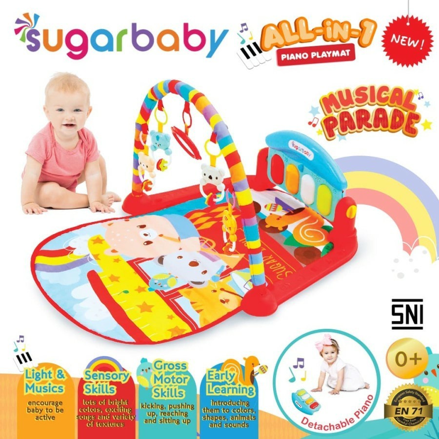 Sugar Baby All in 1 Piano Playmat Bayi- Sugar Babby Kado Mainan Bayi / MAINAN MUSIK BAYI