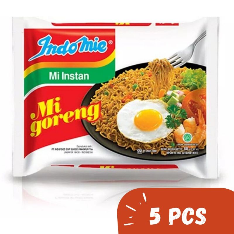 

5 PCS iNDOMIE GORENG / MIE INSTAN