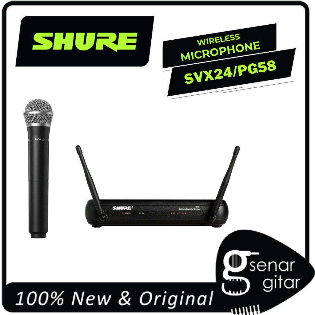Shure SVX24/PG58 Wireless Microphone Mic Shure SVX24 / PG58