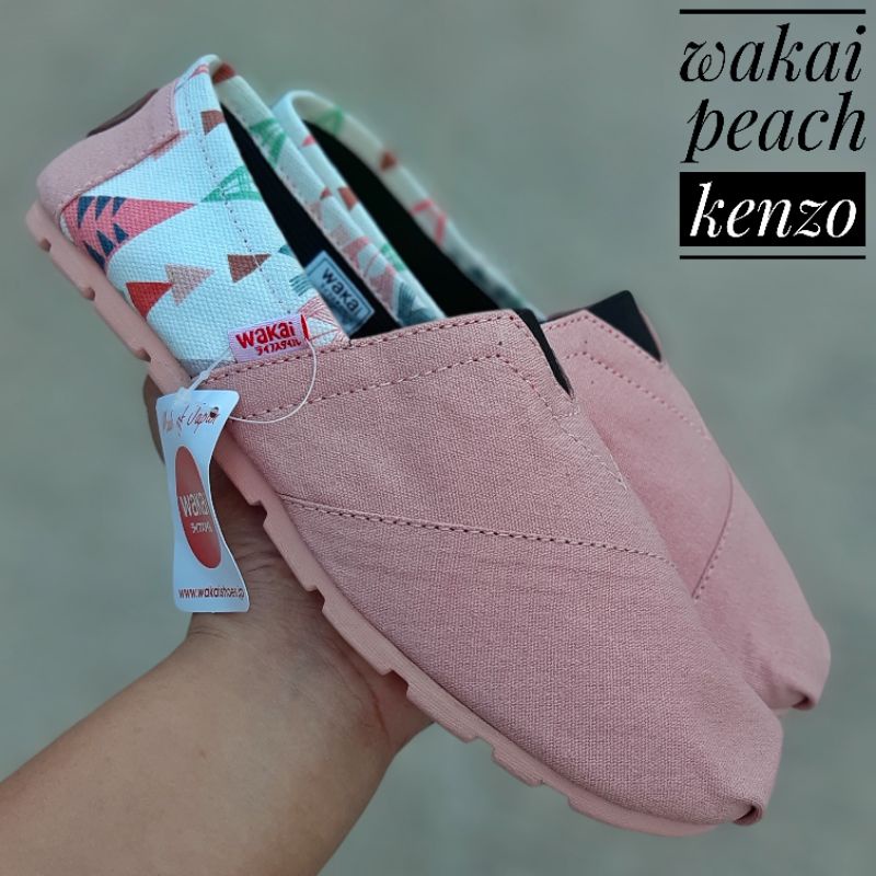 Sepatu Wakai Slip On pria Wanita Grade ORI-Peach kenzo