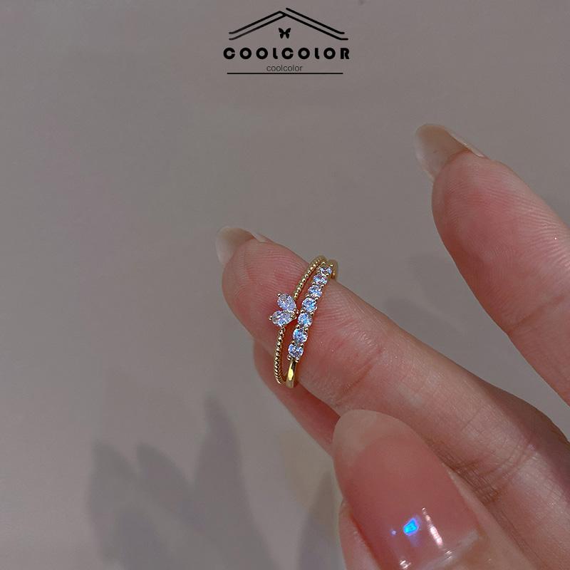 COD Cincin Indah Ringan Mewah Kecil Indah Cinta Jari Telunjuk Gadis- cl