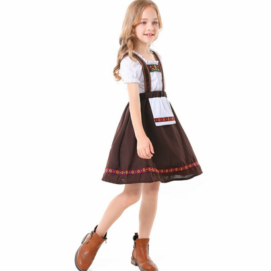 GERMANY bavarian costume haloween kostum anak negara jerman Girl brown