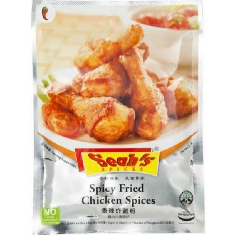 

Seah's spicy fried chicken spices 42gram/ Bumbu Ayam Goreng Pedas