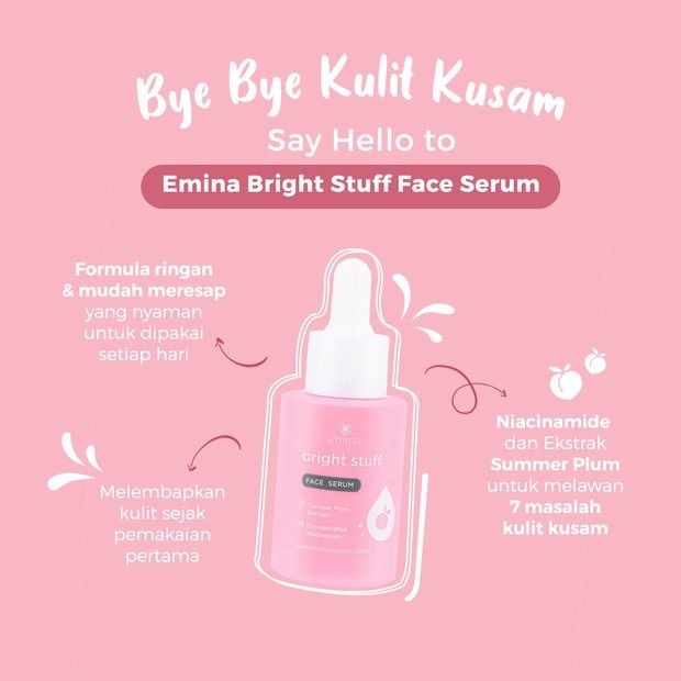 BPOM Emina Bright Stuff Face Serum 30 ml