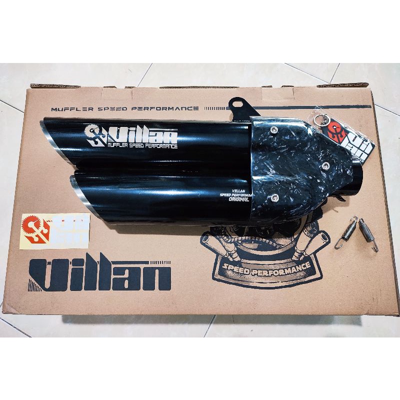 Knalpot Villan Dante Black silencer only inlet 50/51mm