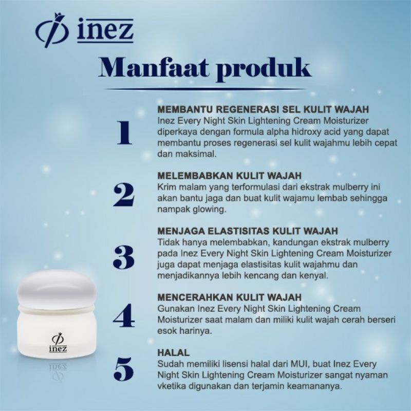 INEZ Everynight Skin Lightening Moisturizing Cream