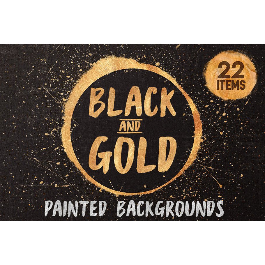 Black And Gold Painted Textures - JPEG Ultra HD