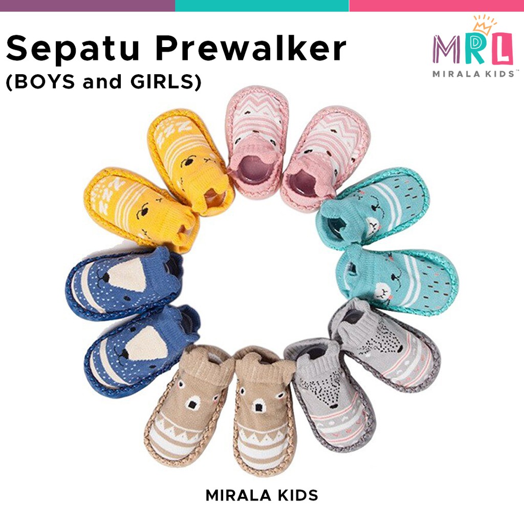 Sepatu Bayi Prewalker / Kaos Kaki Bayi Anti Slip