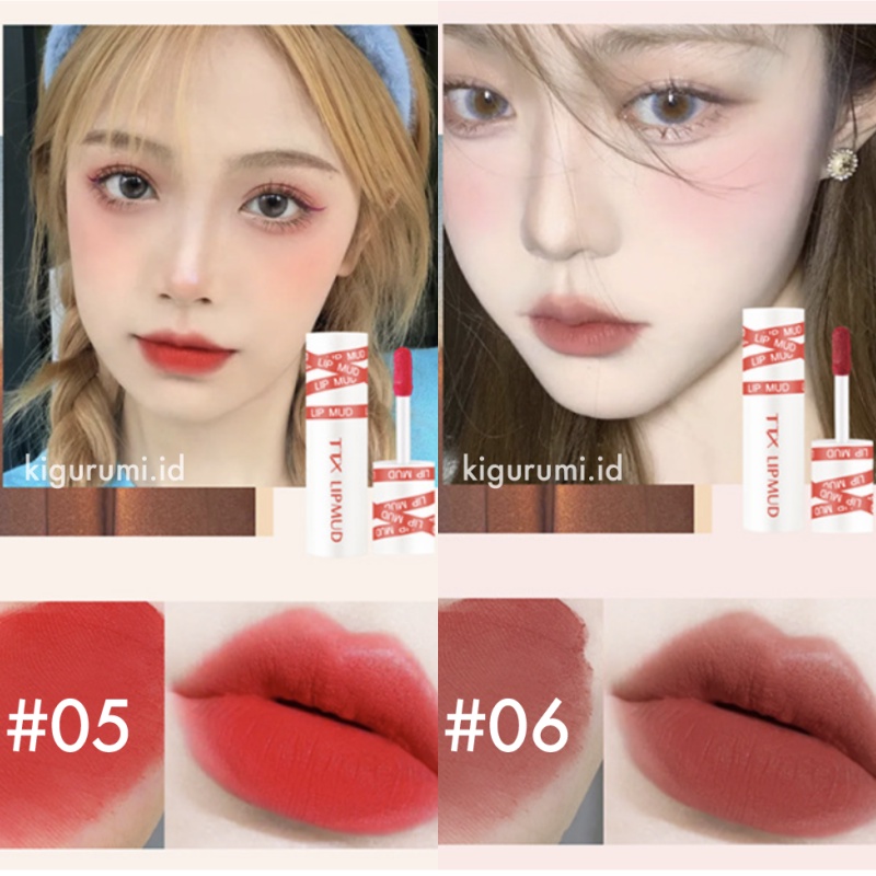 TTX Lip Mud Cream Matte Lipstick Waterproof Lip Clay Tint Long Lasting Lip &amp; Cheek XX005