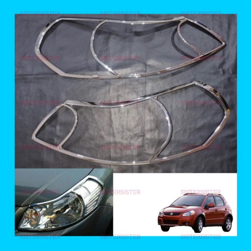 Garnish Lampu Depan Suzuki SX4 Chrome