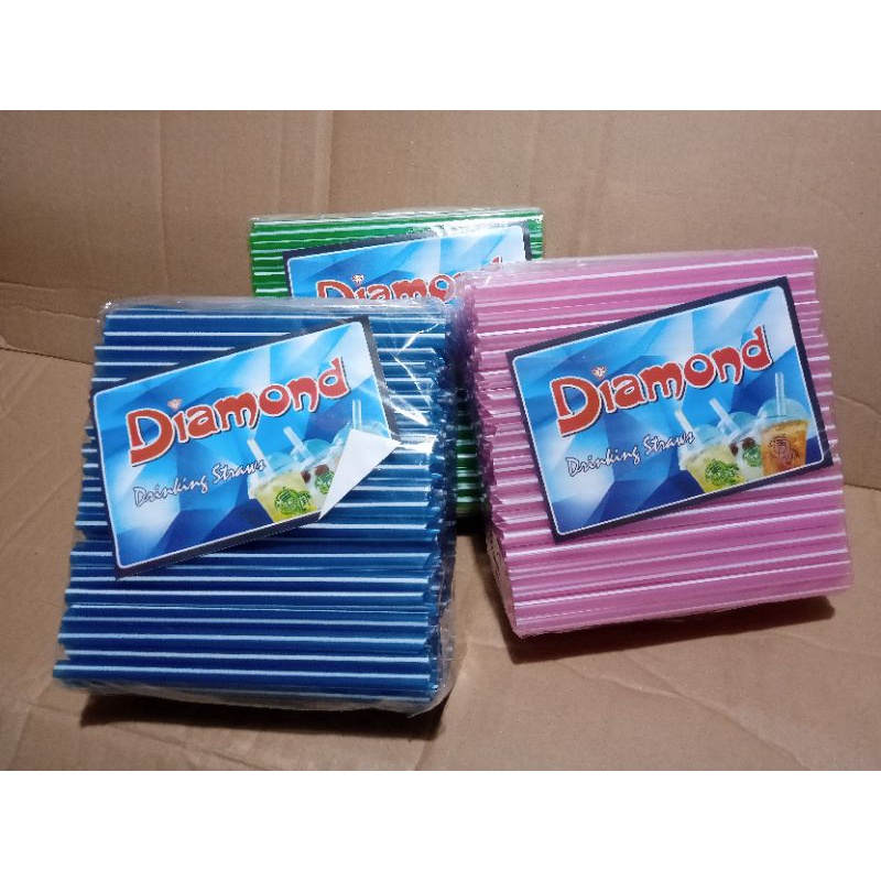 PIPET BUBLE DIAMOND 8MM / SEDOTAN BUBLE WARNA NON STERIL 8MM 18CM / PIPET BOBA WARNA WARNI