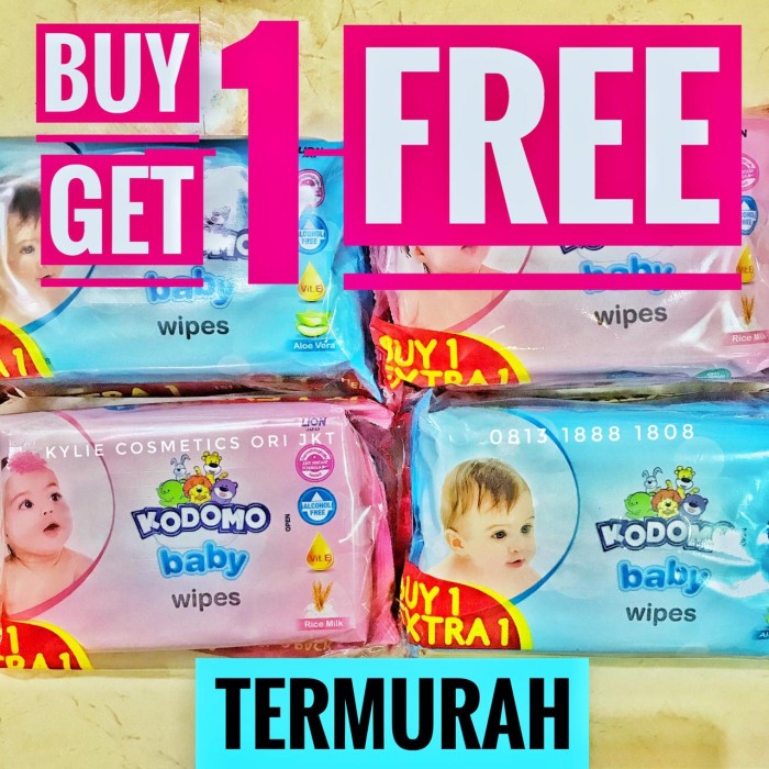 [BUY 1 GET 1] NUVO Antiseptic Wet Wipes 50 lembar / Kodomo Wipes 50 S Sheets Tissu Basah Murah Beli 1 Gratis 1 Anti Bakteri Anti Bakterial Antiseptik