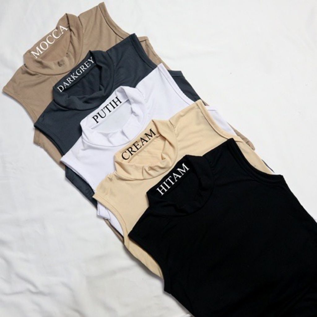 Manset Menyusui Inner Tanktop Turtleneck Kerah Tinggi | Tank Top Wanita