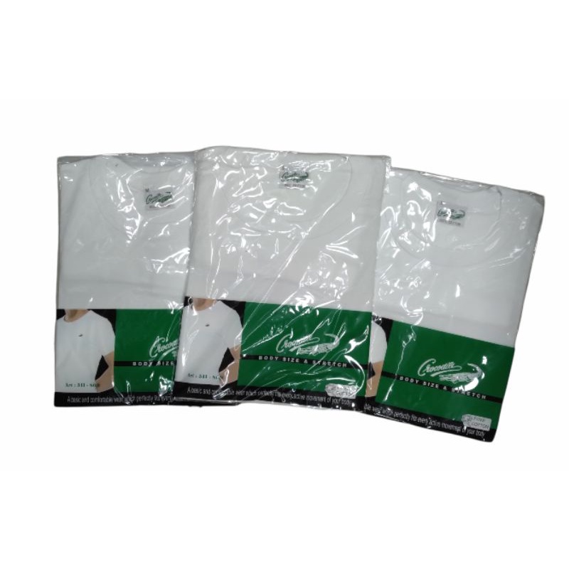 kaos oblong pria crocodile putih