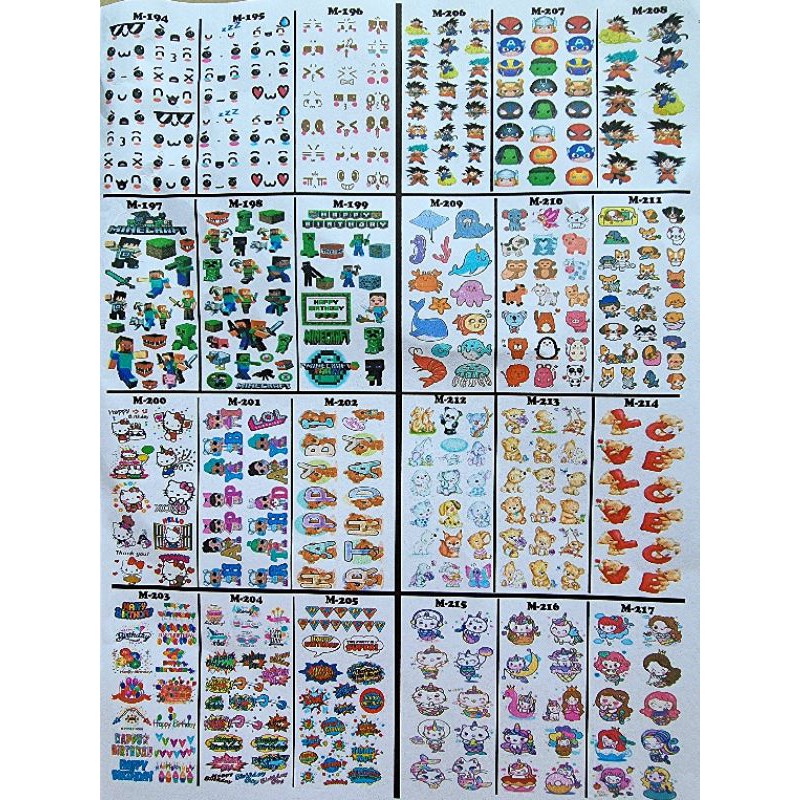 

Edible stamp/edible picture/ stiker makanan dan minuman 194-217