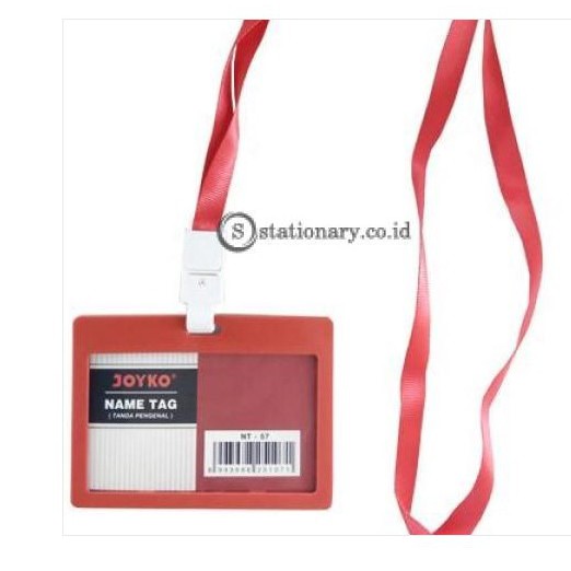 

Joyko ID Card Name Tag With Landyard 54X90mm Landscape NT-57 Red