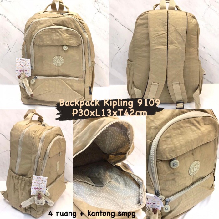 tas ransel anak laki laki tk  RANSEL KIPLING POLOS IMPORT - BACKPACK KIPLING TERMURAH 7 RUANG 9109 k