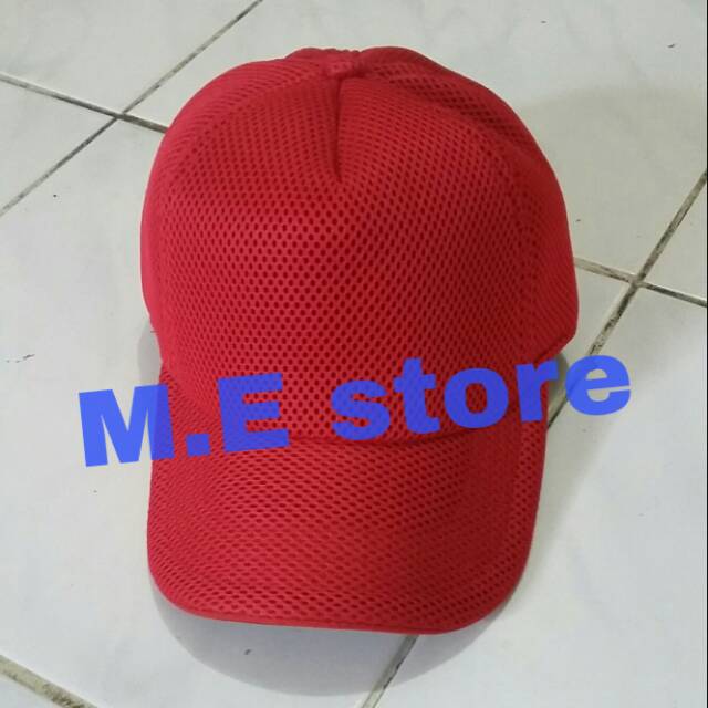 topi jala merah/topi polos merah/topi warna merah