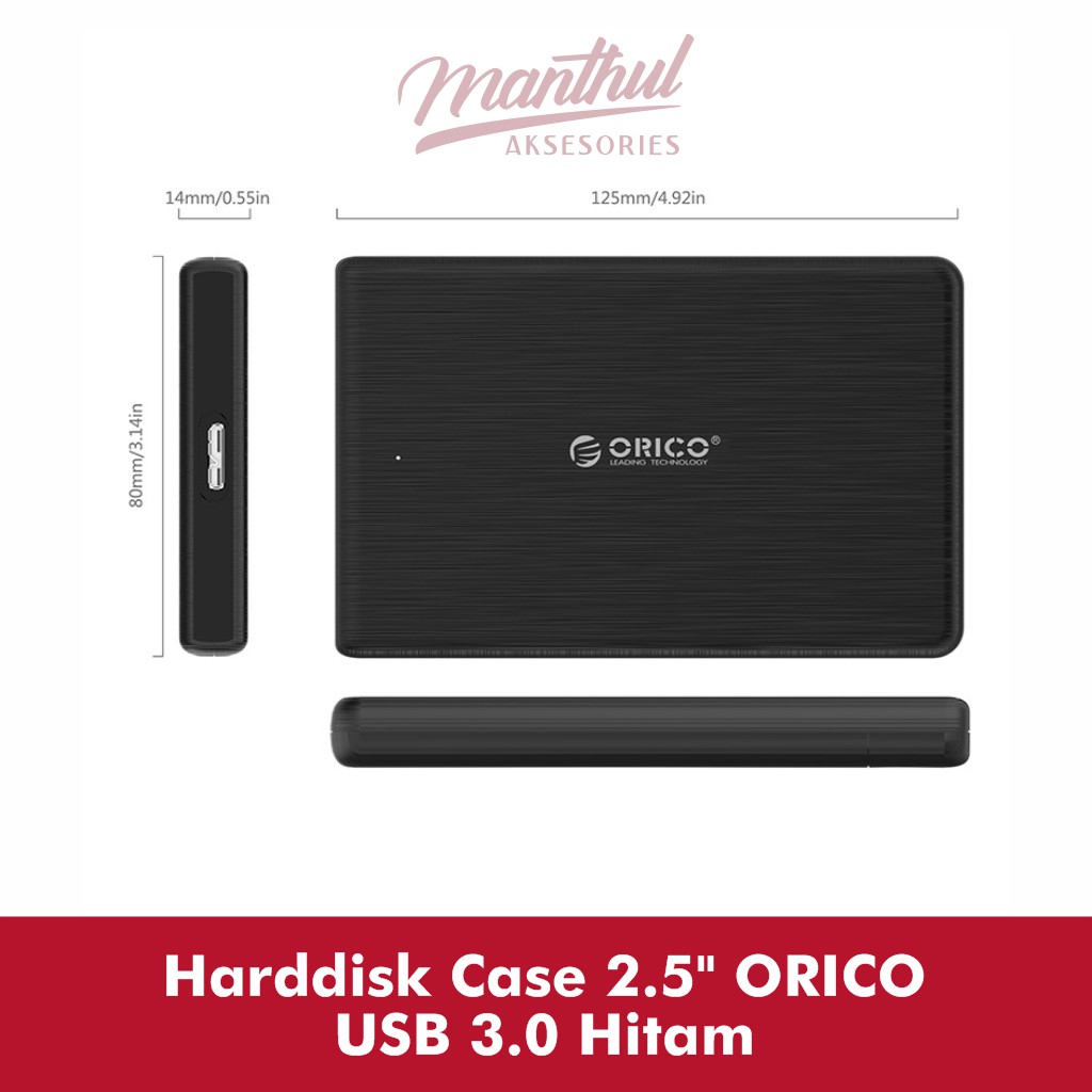 Harddisk Case 2.5&quot; ORICO USB 3.0 Hitam