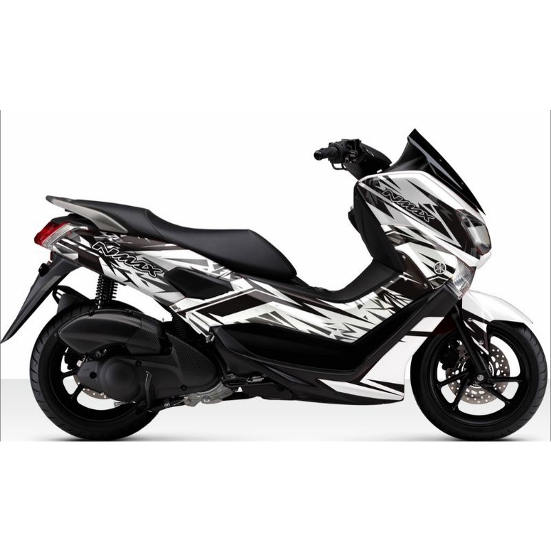 Decal Sticker Nmax Lama - Sticker Nmax 155 Old Full Body Grafis Putih Hitam