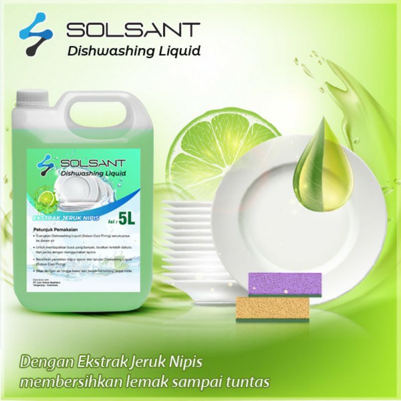 SABUN CUCI PIRING DISWASHING LIQUID SOLSANT 5L