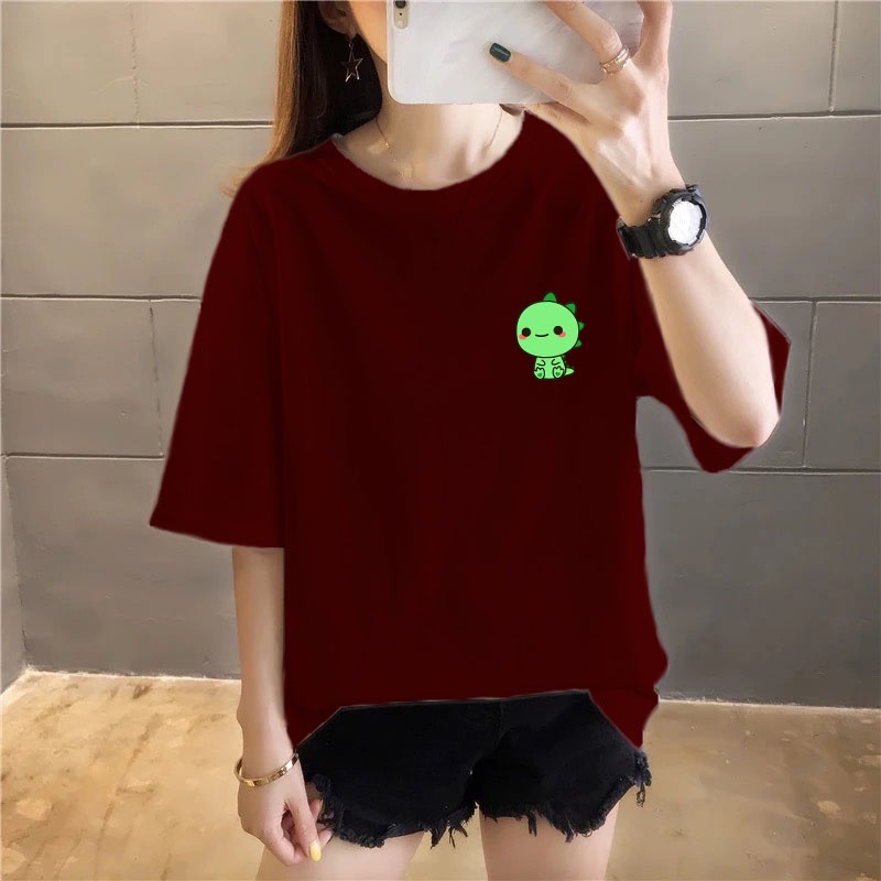 kaos CUTE DINO/ kaos wanita / KATUN 24S