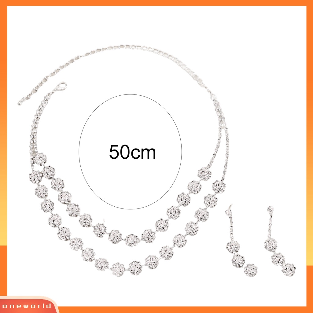 1 Set Perhiasan Kalung Rantai Dengan Liontin Bahan Alloy